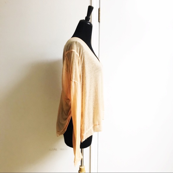 WE THE FREE Peach Oversized Tell Tale Long Sleeve - Picture 4 of 6